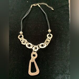 Elegant Silver-tone Hammered Chain Necklace
